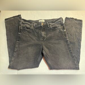 We The Free Charcoal Denim Pants charcoal ripped style knees and legs sz 31